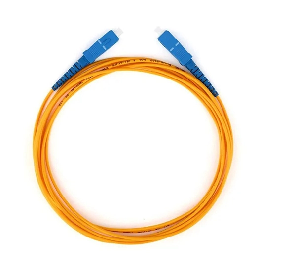 Fiber optic transceiver plugged into switch